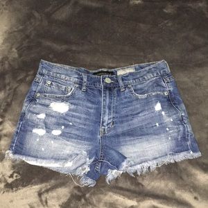 Frayed Jean Shorts